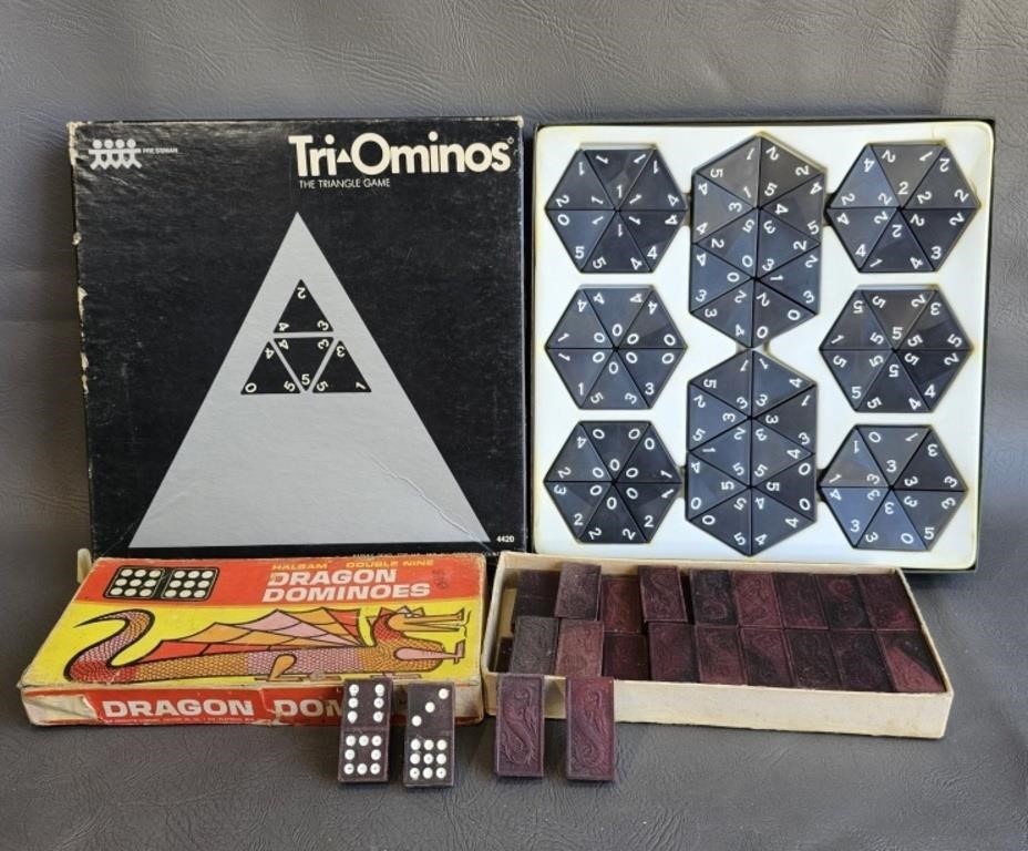 Classic Dragon Dominoes & Tri-Ominos Set