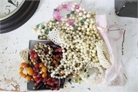 GROUPING: COSTUEM JEWELRY - PEARL LIKE NECKLACES,