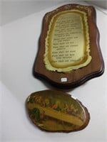 (2) pcs Religious items (plaques, etc...)