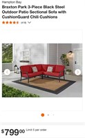 Hampton Bay Braxton Park 3pc Sectional Set