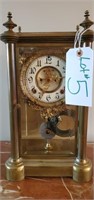brass & crystal regulator clock