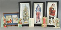 THREE COMPLETE "PUZZLE" POSTCARDS IN FRAMES &