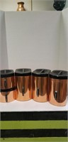 Vintage copper cannisters