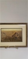 15x11.5 framed pic 3 lions