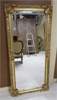 Louis XV Style Gilt Framed Beveled Mirror.