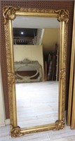 Louis XV Style Gilt Framed Beveled Mirror.