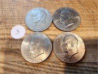 (4) Eisenhower Half Dollars