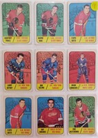 9 1967-68 OPC Hockey Cards