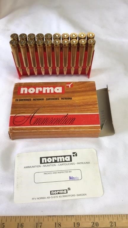 308 Norma mag 20 cartridges.