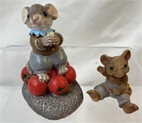 Monitor mouse and mouse figurine lot