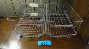 (2) Wire Desk Baskets