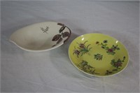 Carlton ware hand painted 8" dish and hand painted