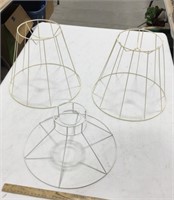 Wire lamp shade frames