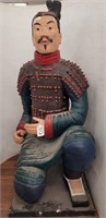 Clay Pottery Samurai Warrior Statue