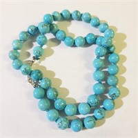 $160 Silver Turquoise Necklace