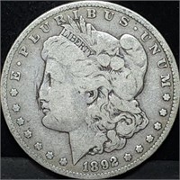 1892-S Morgan Silver Dollar, Key Date, Nice!