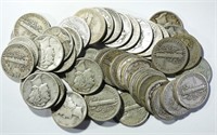 (50) MIXED DATE MERCURY SILVER DIMES