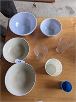 Assorted Plastic Bowls & Glasses