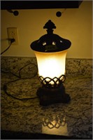 418: Rustic table lamp
