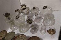 7 ASSORTED OIL LAMPS