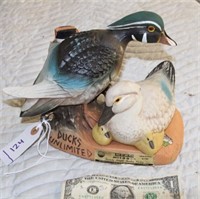 DUCKS UNLIMITED JIM BEAM DECATER WOOD DUCK