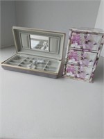 3-Drawer Floral Chest & Jewelry Case