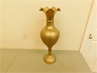 Large vintage metal vase 24 in tall