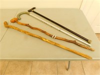 Various walking canes