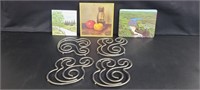 Kate Spade heavy steel trivets, vintage