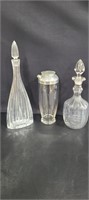 Vintage Cocktail Shaker and Decanters