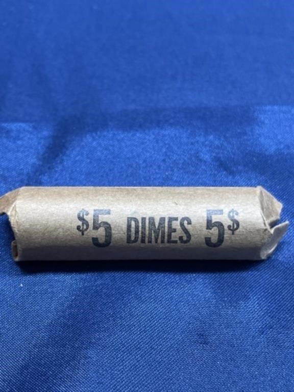 $5 unsearched dimes coin roll