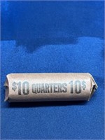 $10 unsearched quarter coin roll