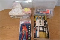 Lot of Sewing Notions, Zippers, Patterns+