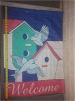 Birdhouse Welcome Flag