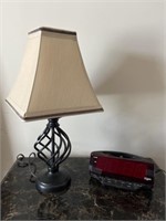 Elgin Alarm Clock and Nightstand Table Lamp