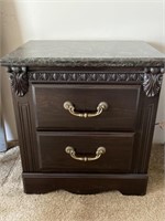 Faux Marble Nightstand
