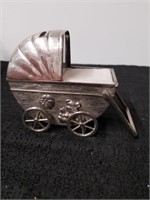 Super cute metal baby carriage Bank 4X 4.5 in