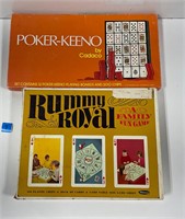 Vtg. Poker Keeno/Rummy Royal Board Games