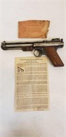 Benjamin Air Rifle Co. #112 Air Pistol