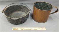 Wagner Cast Iron Pot & Copper Cup