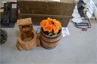 Wooden Barrell and Wooden Wash Machine