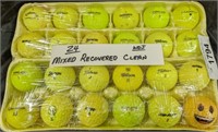 24 MIXED CLEANED YELLOW BALLS