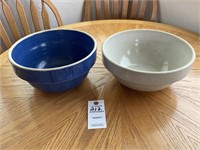 VTG, pottery blue, stoneware bowl,& farmhouse