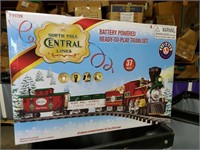 North pole central ready to play train set