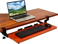 Keyboard Tray for Desk  Dark Walnut