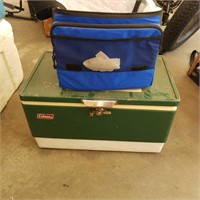 Coleman and soft cooler