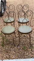 Set of Four Ice Cream Chairs