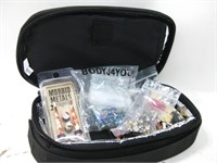 8" Zip Case W/Assorted Jewelry