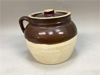 Two-Tone Glazed Crock