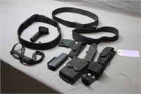 Nylon Belts w/Assorted Pouches & Baton Holder